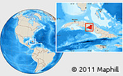 Shaded Relief Location Map of Sancti Spiritus