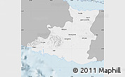 Gray Map of Sancti Spiritus, single color outside