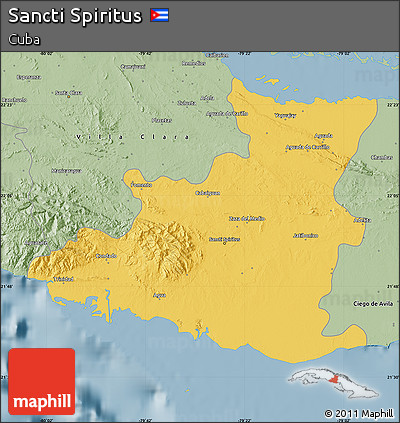 Savanna Style Map of Sancti Spiritus