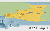 Savanna Style Panoramic Map of Sancti Spiritus, single color outside