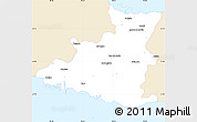 Classic Style Simple Map of Sancti Spiritus, single color outside