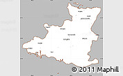 Gray Simple Map of Sancti Spiritus, cropped outside