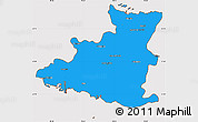 Political Simple Map of Sancti Spiritus, cropped outside