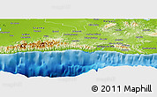 Physical Panoramic Map of Santiago de Cuba