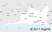 Silver Style Simple Map of Santiago de Cuba