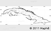 Blank Simple Map of Cuba, cropped outside, no labels