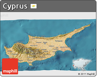 Satellite 3D Map of Cyprus