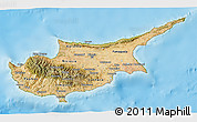Satellite 3D Map of Cyprus, physical outside
