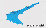Political 3D Map of Famagusta, cropped outside