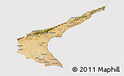 Satellite 3D Map of Famagusta, cropped outside