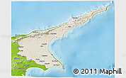 Shaded Relief 3D Map of Famagusta, physical outside