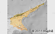 Satellite Map of Famagusta, lighten, desaturated