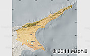 Satellite Map of Famagusta, lighten, semi-desaturated
