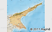 Satellite Map of Famagusta, shaded relief outside