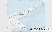 Silver Style Map of Famagusta, single color outside