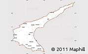Classic Style Simple Map of Famagusta, cropped outside