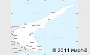 Silver Style Simple Map of Famagusta