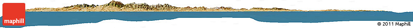 Satellite Horizon Map of Cyprus, darken, land only