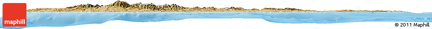 Satellite Horizon Map of Cyprus, physical outside