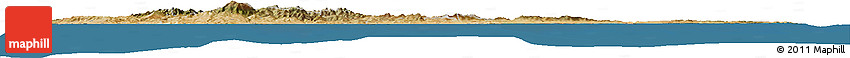 Satellite Horizon Map of Cyprus, semi-desaturated, land only