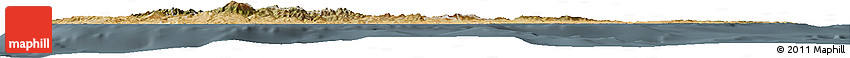 Satellite Horizon Map of Cyprus, semi-desaturated
