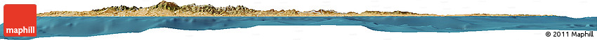 Satellite Horizon Map of Cyprus, shaded relief outside, satellite sea