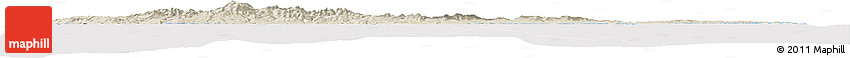 Shaded Relief Horizon Map of Cyprus, cropped outside