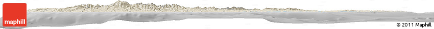 Shaded Relief Horizon Map of Cyprus, desaturated