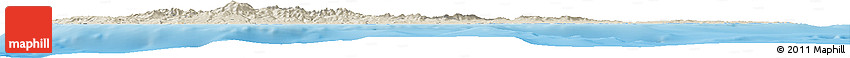 Shaded Relief Horizon Map of Cyprus