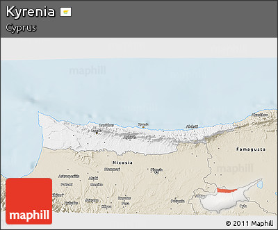 Classic Style 3D Map of Kyrenia