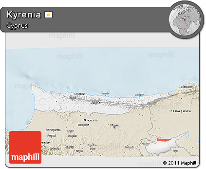 Classic Style 3D Map of Kyrenia
