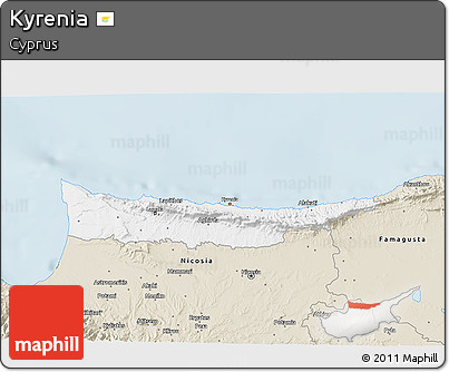 Classic Style 3D Map of Kyrenia