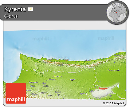 Physical 3D Map of Kyrenia