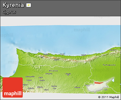 Physical 3D Map of Kyrenia