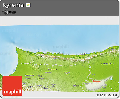 Physical 3D Map of Kyrenia