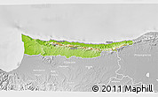 Physical 3D Map of Kyrenia, lighten, desaturated