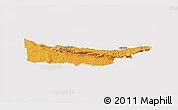 Political 3D Map of Kyrenia, cropped outside