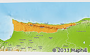 Political 3D Map of Kyrenia, physical outside