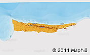 Political 3D Map of Kyrenia, single color outside