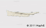 Shaded Relief 3D Map of Kyrenia, cropped outside