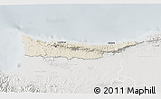 Shaded Relief 3D Map of Kyrenia, lighten, semi-desaturated