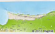 Shaded Relief 3D Map of Kyrenia, physical outside