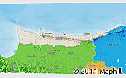 Shaded Relief 3D Map of Kyrenia, political outside