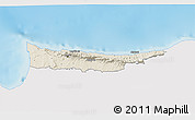 Shaded Relief 3D Map of Kyrenia, single color outside