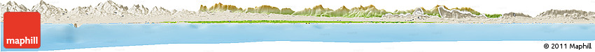 Physical Horizon Map of Kyrenia, shaded relief outside