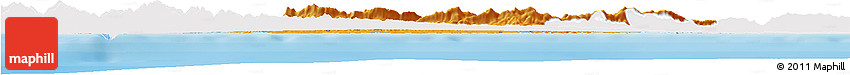 Political Horizon Map of Kyrenia, single color outside