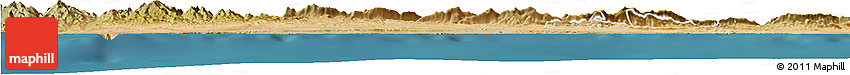 Satellite Horizon Map of Kyrenia