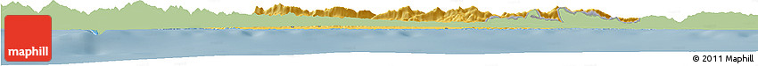 Savanna Style Horizon Map of Kyrenia, single color outside