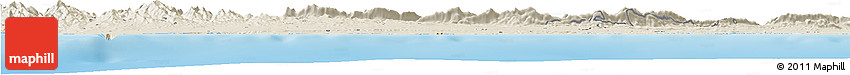 Shaded Relief Horizon Map of Kyrenia