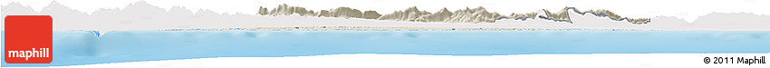 Shaded Relief Horizon Map of Kyrenia, single color outside